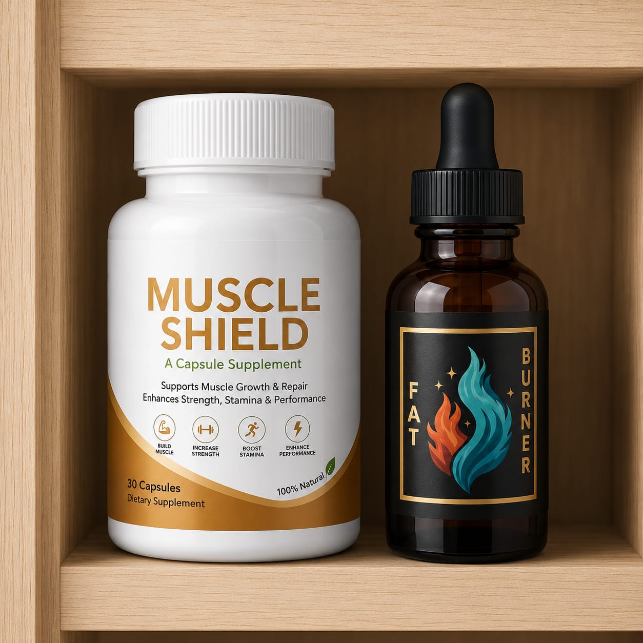 Muscle · Fat Burner.